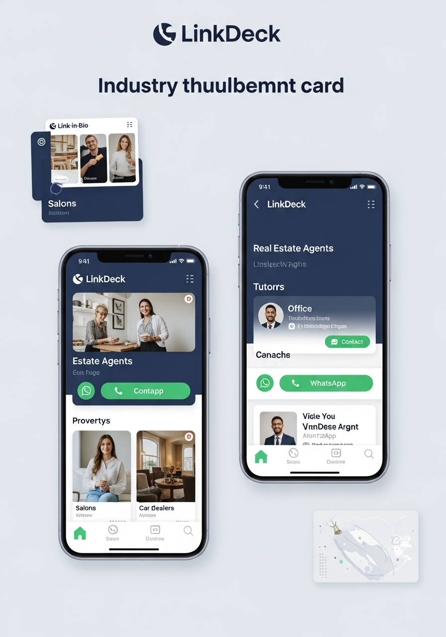 Estate agent WhatsApp business page on mobile