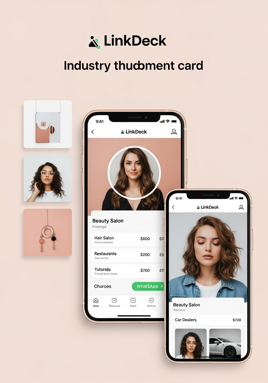 Salon WhatsApp business page on mobile